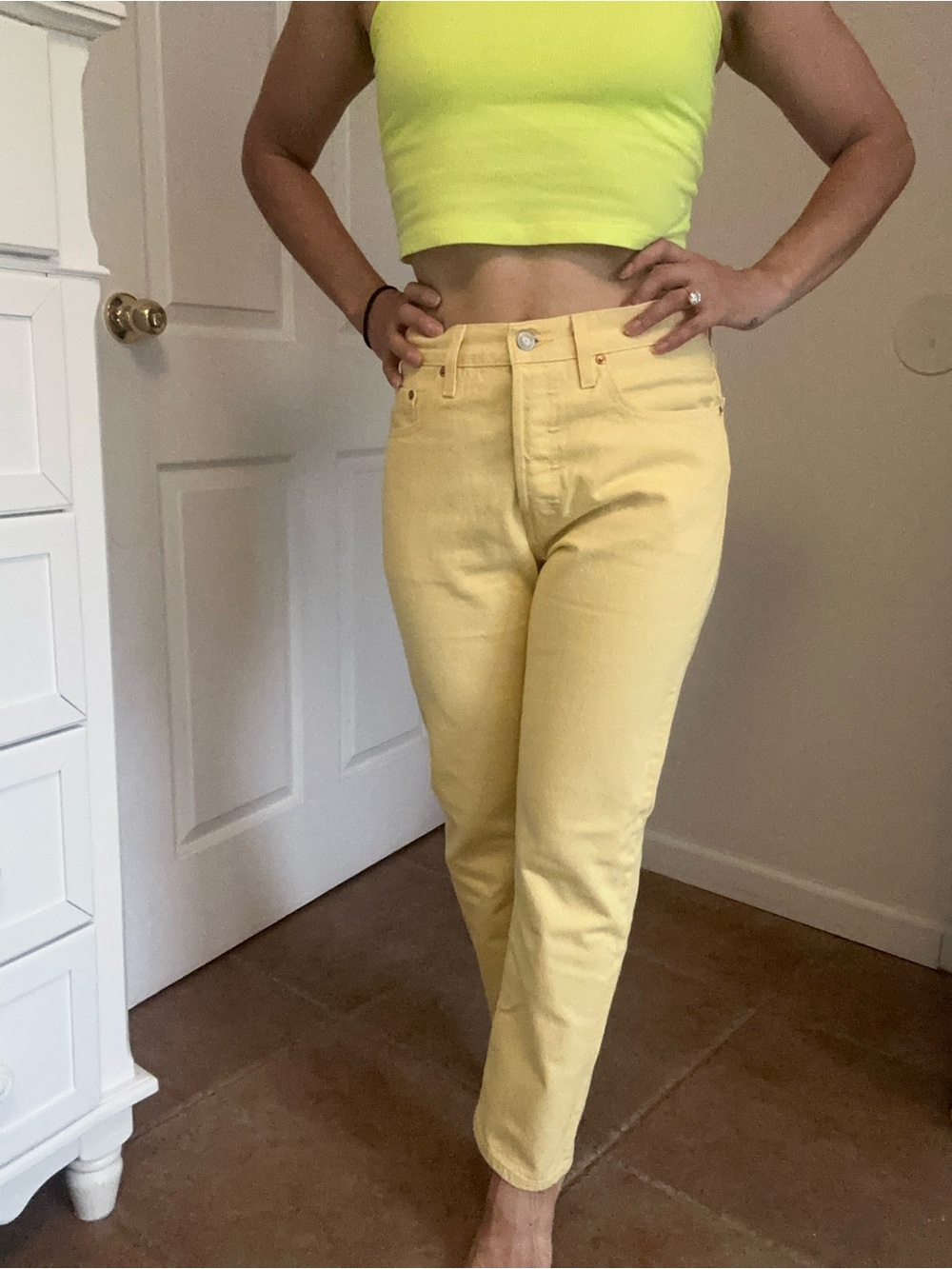 Levi's High-Rise Pale Yellow Women’s Jeans